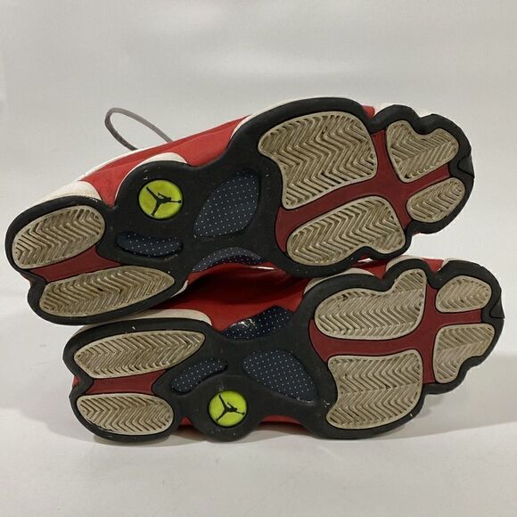 Mens Nike Air Jordan 13 XIII Retro Sneakers Red Grey Toe 414581-115 Size 10 - Picture 11 of 12